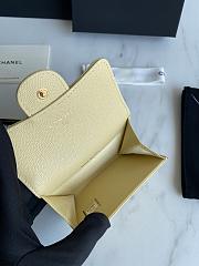 Chanel Card Holder Wallet Caviar Beige Gold 11x8.5x3cm - 2