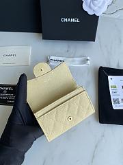 Chanel Card Holder Wallet Caviar Beige Gold 11x8.5x3cm - 3