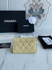 Chanel Card Holder Wallet Caviar Beige Gold 11x8.5x3cm - 5