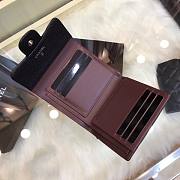 Modishbags Calfskin Leather Plain Folding Black Wallets With Sliver Hardware - 5