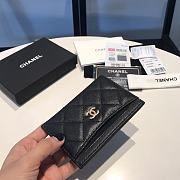 Chanel Card Holder Caviar Black Gold 11x7.5x0.5 - 3