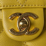 Chanel Small Vanity Case Caviar Yellow Gold 17.5x14.5x7.5cm - 6