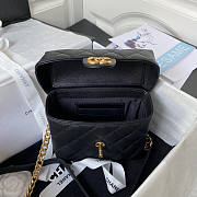 Chanel Small Vanity Case Caviar Black Gold 17.5x14.5x7.5cm - 5
