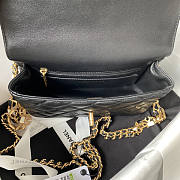 Chanel Small Flap Bag Black Gold Lambskin 20.5x17x6.5cm - 4