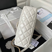 Chanel Hobo Bag White 21.5x22.5x7cm - 6