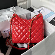 Chanel Hobo Bag Red 21.5x22.5x7cm - 6