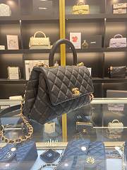 Chanel Coco Handle Cavier Black Gold Hardware 24cm - 5