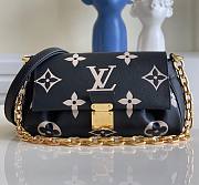 LV Favorite Monogram Empreinte Leather Bag Black M45813 Size 24 x 14 x 9 cm - 1