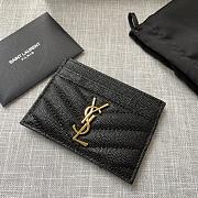 YSL Card Case Black Gold 10x7.5x0.5cm - 3