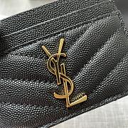 YSL Card Case Black Gold 10x7.5x0.5cm - 2