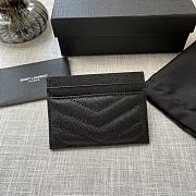 YSL Card Case Black Silver 10x7.5x0.5cm - 4