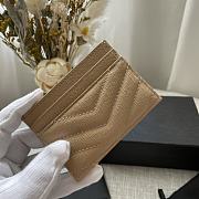 YSL Card Case Beige Gold 10x7.5x0.5cm - 6