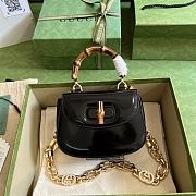 Gucci Bamboo 1947 Mini Top Handle Bag Black 17x12x7.5cm - 1