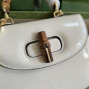 Gucci Bamboo 1947 Mini Top Handle Bag White 17x12x7.5cm - 3