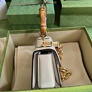 Gucci Bamboo 1947 Mini Top Handle Bag White 17x12x7.5cm - 5