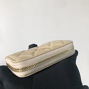 Chanel Classic Zipped Coin Purse Beige Gold Caviar 7.5x11x2cm - 4