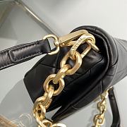 Prada System Nappa Patchwork Shoulder Bag Black 24x15x7.5cm - 5