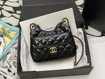 Chanel Small Hobo Black Bag 17x19x6cm