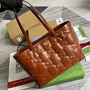 Gucci Matelassé Leather Brown Tote 38x28x14cm - 2