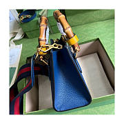 Gucci Diana Mini Tote Bag in Royal Blue Leather 20x16x10cm - 5