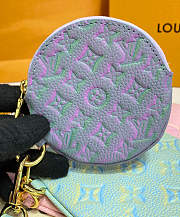 Louis Vuitton LV Trio Pouch Pink Green Purple  - 5
