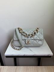 Chanel Flap Bag Lambskin Gold Gray 16 × 24 × 6 cm - 1