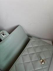 Chanel Flap Bag Lambskin Gold Gray 16 × 24 × 6 cm - 6