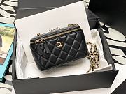 Chanel Vanity Black Lambskin Gold 17cm - 1