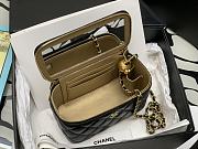 Chanel Vanity Black Lambskin Gold 17cm - 3