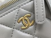 Chanel Vanity Gray Lambskin Gold 17cm - 6