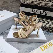 Dior Gem Heeled Sandal Gold Heel 10cm - 3