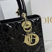 Dior Lady Patent Black Gold 24 x 20 x 11cm - 6