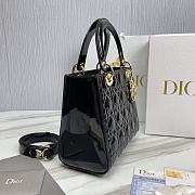 Dior Lady Patent Black Gold 24 x 20 x 11cm - 5