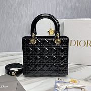 Dior Lady Patent Black Gold 24 x 20 x 11cm - 3