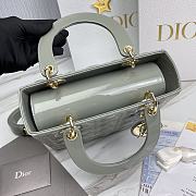 Dior Lady Patent Gray Gold 24 x 20 x 11cm - 5