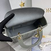 Dior Lady Patent Gray Gold 24 x 20 x 11cm - 2