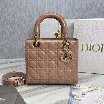 Dior Lady Patent Pink Gold 24 x 20 x 11cm