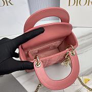 Dior Lady Mini Pink Gold 17x7x14cm - 5