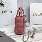 Dior Lady Mini Pink Gold 17x7x14cm - 4