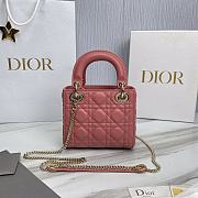 Dior Lady Mini Pink Gold 17x7x14cm - 3