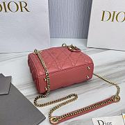 Dior Lady Mini Pink Gold 17x7x14cm - 2