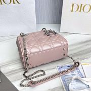Dior Lady Mini Light Pink Silver 17x7x14cm - 4