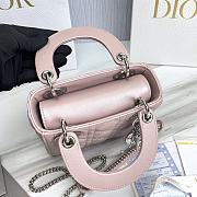 Dior Lady Mini Light Pink Silver 17x7x14cm - 3