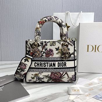 Dior Lady D-lite Multicolor Jardin Botanique Bag 24 x 20 x 11 cm