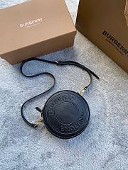 Burberry Ladies Black Logo Embossed Round Louise Bag 17x7x17cm - 1