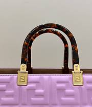 Fendi Sunshine Medium Purple Leather Shopper 35x31x17cm - 5