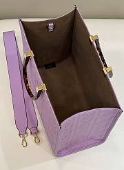 Fendi Sunshine Medium Purple Leather Shopper 35x31x17cm - 3