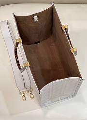 Fendi Sunshine Medium White Leather Shopper 35x31x17cm - 2