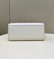 Fendi Sunshine Medium White Leather Shopper 35x31x17cm - 4