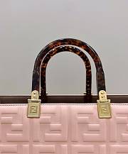 Fendi Sunshine Medium Pink Leather Shopper 35x31x17cm - 2